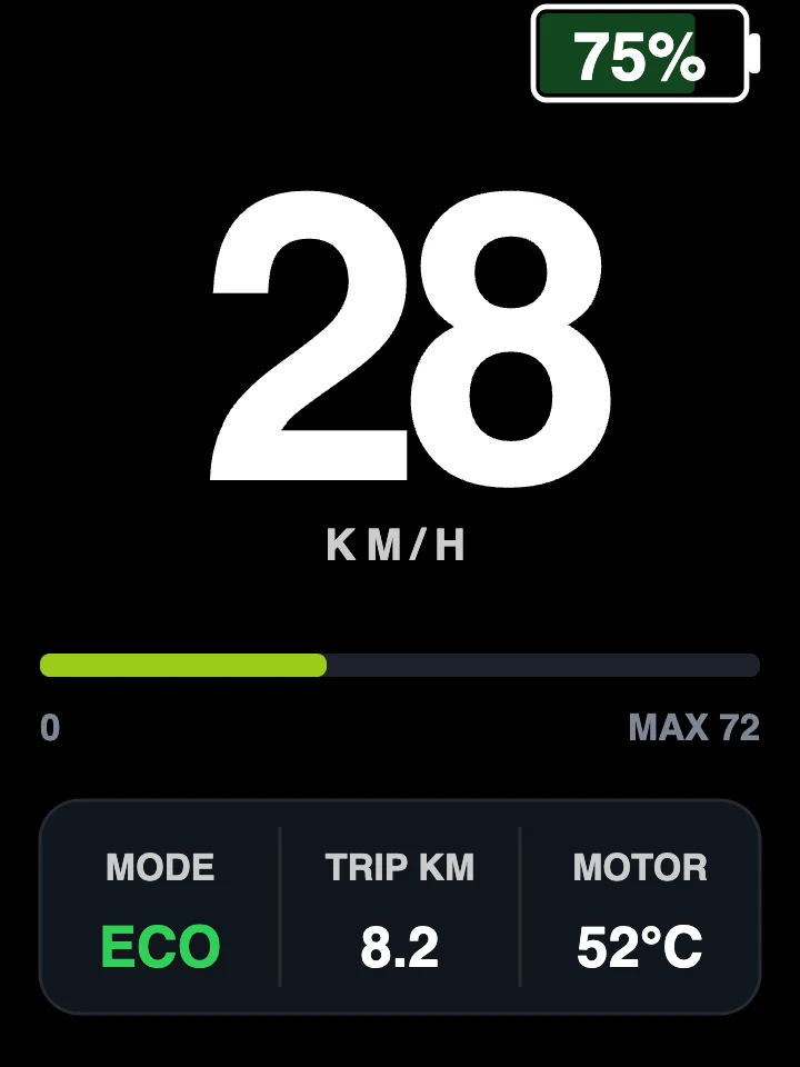 FabiRide Big dashboard